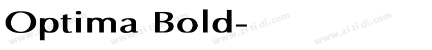 Optima Bold字体转换